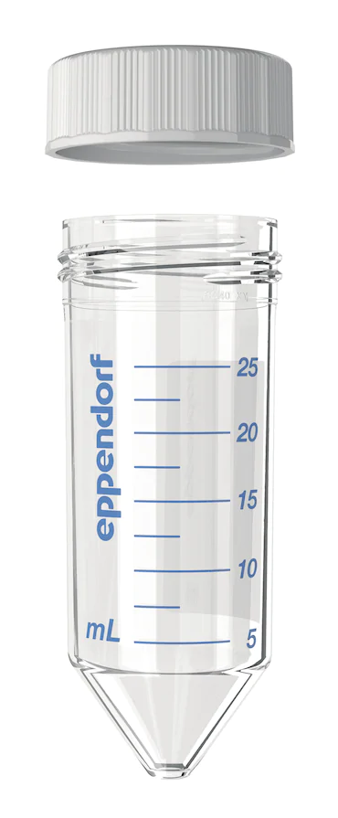 艾本德Eppendorf Conical Tubes 25 mL 帶螺旋蓋, 25 mL, 啟動套裝，4  個單離心管架，6  個轉(zhuǎn)子適配器，轉(zhuǎn)子孔可容納 50  mL 錐形管, PCR 潔凈級, 無